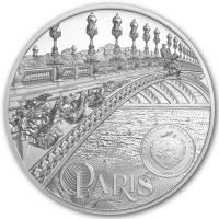 Palau - 20 USD Tiffany Art Metropolis: Paris 2021 - 3 Oz Silber