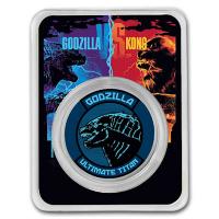 Niue - 2 NZD Godzilla vs. Kong: Godzilla COLOR - 1 Oz Silber Color