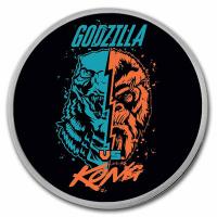 Niue - 2 NZD Godzilla vs. Kong: Face Off COLOR - 1 Oz Silber Color