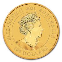 Australien 100 AUD Schwan 2021 1 Oz Gold Rckseite