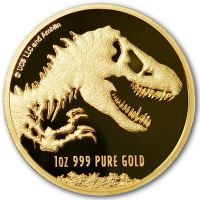 Niue - 250 NZD Jurassic World Movie Logo 2021 - 1 Oz Gold