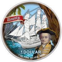 Cook Island - 1 CID Bounty William Bligh 2021 - 1 Oz Silber Color