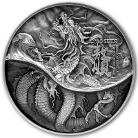 Tschad - 10000 Francs Dragon King: Black Dragon 2021 - 2 Oz Silber