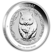 Australien 1 AUD Wombat 2021 1 Oz Silber Rückseite
