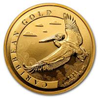 Barbados - 10 Dollar Karibischer Pelikan 2021 - 1 Oz Gold