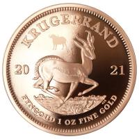 Südafrika - 51 Rand Big Five Buffalo Büffel / Krügerrand 2021 - 2*1 Oz Gold Proof Set