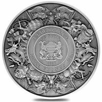 Tschad - 10000 Francs Meerjungfrau und Einhorn 2021 - 2 Oz Silber