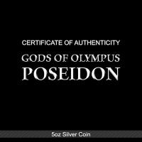 Tuvalu - 5 TVD Gods of Olympus: Poseidon 2021 - 5 Oz Silber