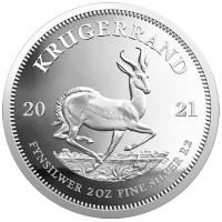 Südafrika - Krügerrand 2021 - 2 Oz Silber Polierte Platte
