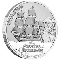 Niue - 2 NZD Disney(TM) Fluch der Karibik(TM): Black Pearl(TM) 2021 - 1 Oz Silber / nur 15.000!!!