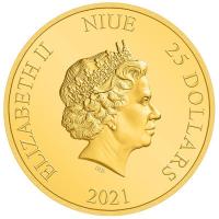 Niue - 25 NZD Disney 30th Die Schne und das Biest 2021 - 1/4 Oz Gold