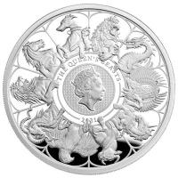 Grobritannien - 2 GBP Queens Beasts Completer 2021 - 1 Oz Silber PP