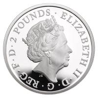 Grobritannien - 2 GBP Queens Beasts Completer 2021 - 1 Oz Silber PP