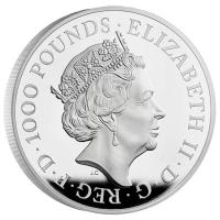 Grobritannien - 1000 GBP Queens Beasts Completer 2021 - 2 KG Silber PP