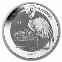 British Virgin Islands - 1 Dollar American Flamingo 2021 - 1 Oz Silber