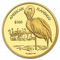 British Virgin Islands - 100 Dollar American Flamingo 2021 - 1 Oz Gold