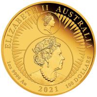 Australien - 100 AUD Knguru 35 Jahre 2021 - 1 Oz Gold PP