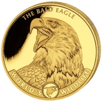 Kongo - 10 Francs Worlds Wildlife Bald Eagle 2021 - 0,5g Gold