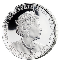 St. Helena - 1 Pfund The Queens Virtues: Truth 2021 - 1 Oz Silber PP