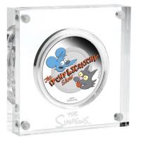 Tuvalu - 1 TVD The Simpsons Itchy & Scratchy 2021 - 1 Oz Silber PP
