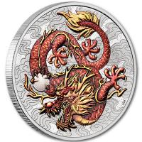 Australien - 1 AUD Myths & Legends: Dragon COLOR 2021 - 1 Oz Silber Color
