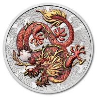 Australien - 1 AUD Myths & Legends: Dragon COLOR 2021 - 1 Oz Silber Color