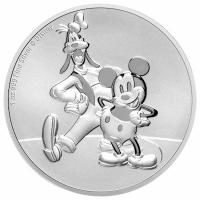 Niue - 2 NZD Disney Mickey und Goofy 2021 - 1 Oz Silber / nur 15.000!!!