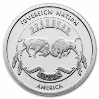 USA - Sioux Indian Chief Portrait 2021 - 1 Oz Silber
