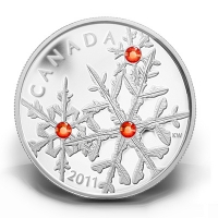 Kanada - 20 CAD Crystal Snowflake Hyacinth 2011 - 1 Oz Silver