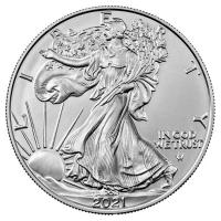 USA 1 USD Type 2 Silver Eagle 2021 1 Oz Silber Rückseite