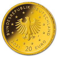 Deutschland - 20 Euro Heimische Vgel Schwarzspecht 2021 - 1/8 Oz Gold