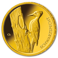Deutschland - 5*20 Euro Heimische Vgel Schwarzspecht SATZ 2021 - 5*1/8 Oz Gold
