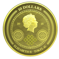 Tokelau - 10 NZD Chronos 2021 - 1/10 Oz Gold