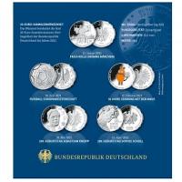 Deutschland - 5*20 EUR Komplettsatz 2021 - Silber Spiegelglanz