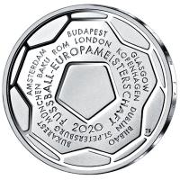 Deutschland - 20 EURO Fuball EM 2020 2021 - Silber Spiegelglanz