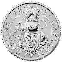 Grobritannien - 5 GBP Queens Beasts Completer Satz 2021 - 10*1/4 Oz Silber Proof