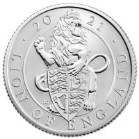 Grobritannien - 5 GBP Queens Beasts Completer Satz 2021 - 10*1/4 Oz Silber Proof