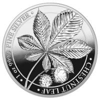 Germania Mint - 5 Mark Kastanie Chestnut Leaf PROOF 2021 - 1 Oz Silber PP