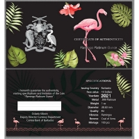 Barbados - 10 Dollar Flamingo 2021 - 1 Oz Platin