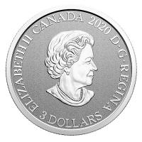 Kanada - 3 CAD Blumenserie: Steinbrech - Silber Proof