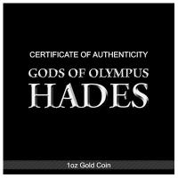 Tuvalu - 100 TVD Gods of Olympus: Hades 2021 - 1 Oz Gold