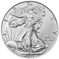 USA - 1 USD Silver Eagle TYPE 2 Color - 1 Oz Silber Color