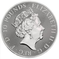 Grobritannien - 10 GBP Queens Beasts White Horse 2021 - 10 Oz Silber