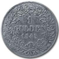 Deutsches Reich - 1 Gulden Ludwig I Knig von Bayern 1843 - Silbermnze