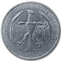 Deutsches Reich - 3 Reichsmark Waldeck Vereinigung mit Preussen 1929 - Silbermnze