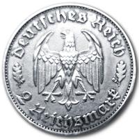 Deutsches Reich - 2 Reichsmark Schiller 1934 - 5g Silber