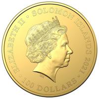 Solomon Islands - 100 Dollar Pirate Queens (1.) Anne Bonny 2021 - 1 Oz Gold