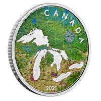Kanada - 50 CAD Great Lakes 2021 - 5 Oz Silber PP
