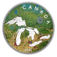 Kanada - 50 CAD Great Lakes 2021 - 5 Oz Silber PP