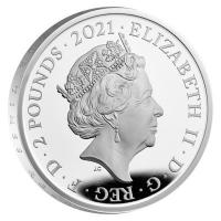 Grobritannien 2 GBP Alice (2.) Through The Looking Glass 2021 1 Oz Silber PP Rckseite